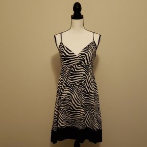 Express Spaghetti Strap Zebra Print Dress